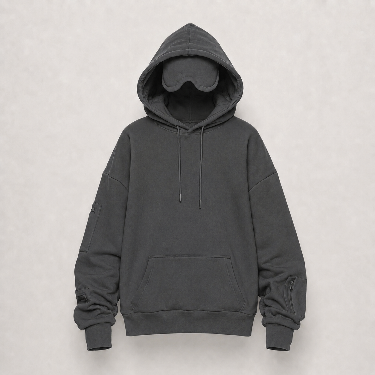 Le Hoodie Voyage GRIS : Sweat confort avec masque de sommeil intégré